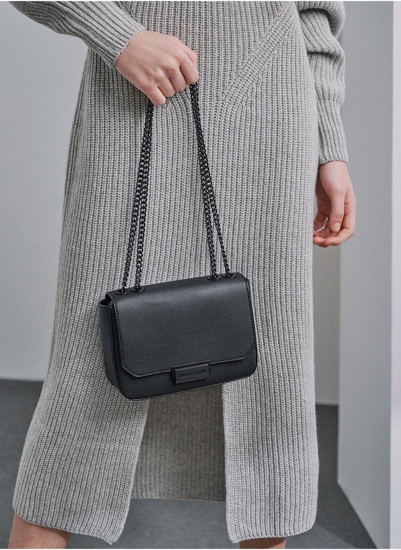 Charles & Keith Charles & keith classic metal chain crossbody bag  - Image 4