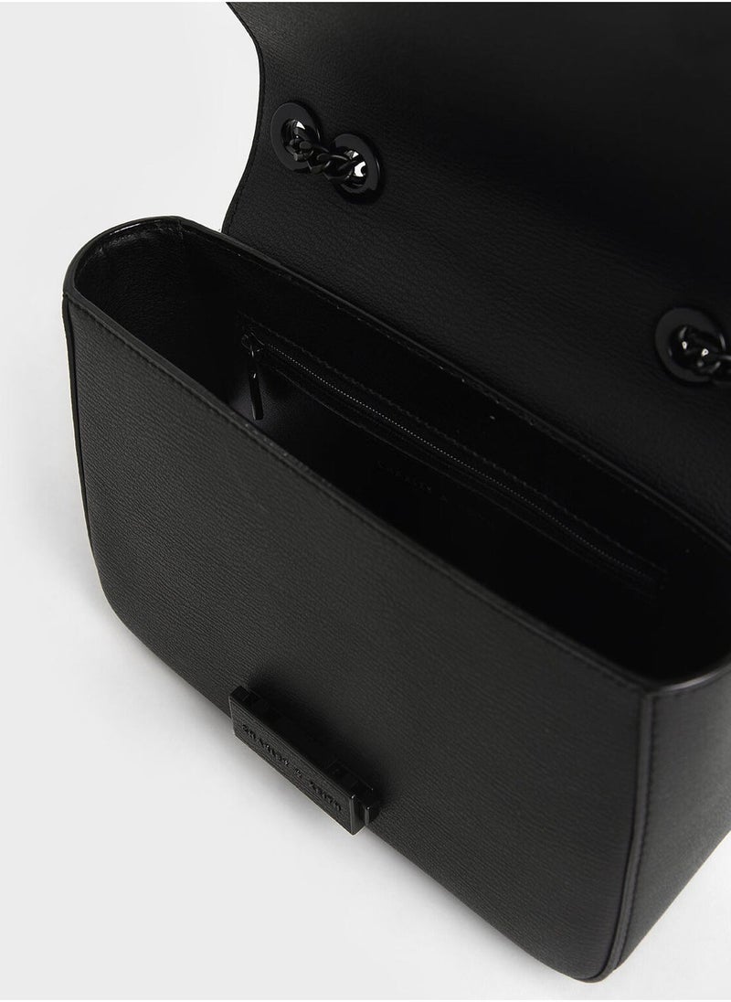 Charles & Keith Charles & keith classic metal chain crossbody bag  - Image 3