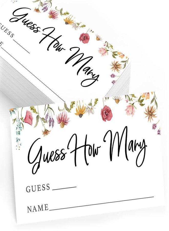 Printed Party Candy Jar Guessing Game (Set of 50), Wildflower Bloom Theme, includes Matching Table Display Sign - Image 3