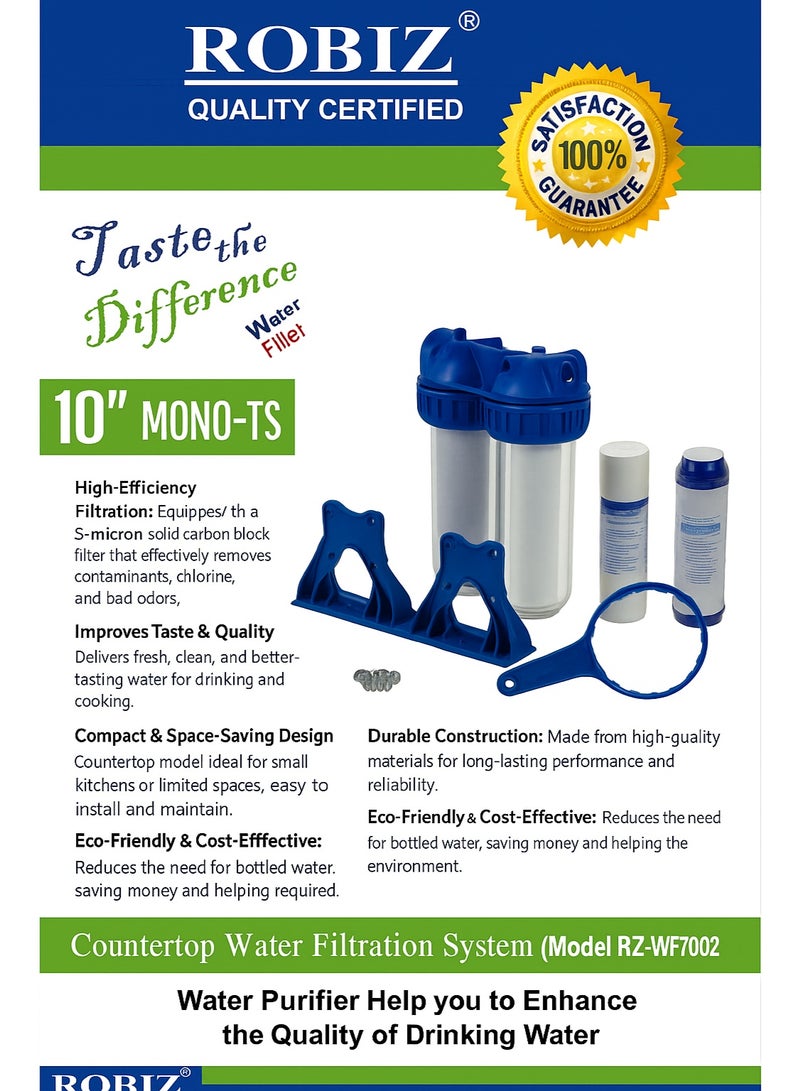 ROBIZ نظام تنقية المياه بقطر 10 بوصات للسطح، مدمج، متين، سهل التركيب - Image 1
