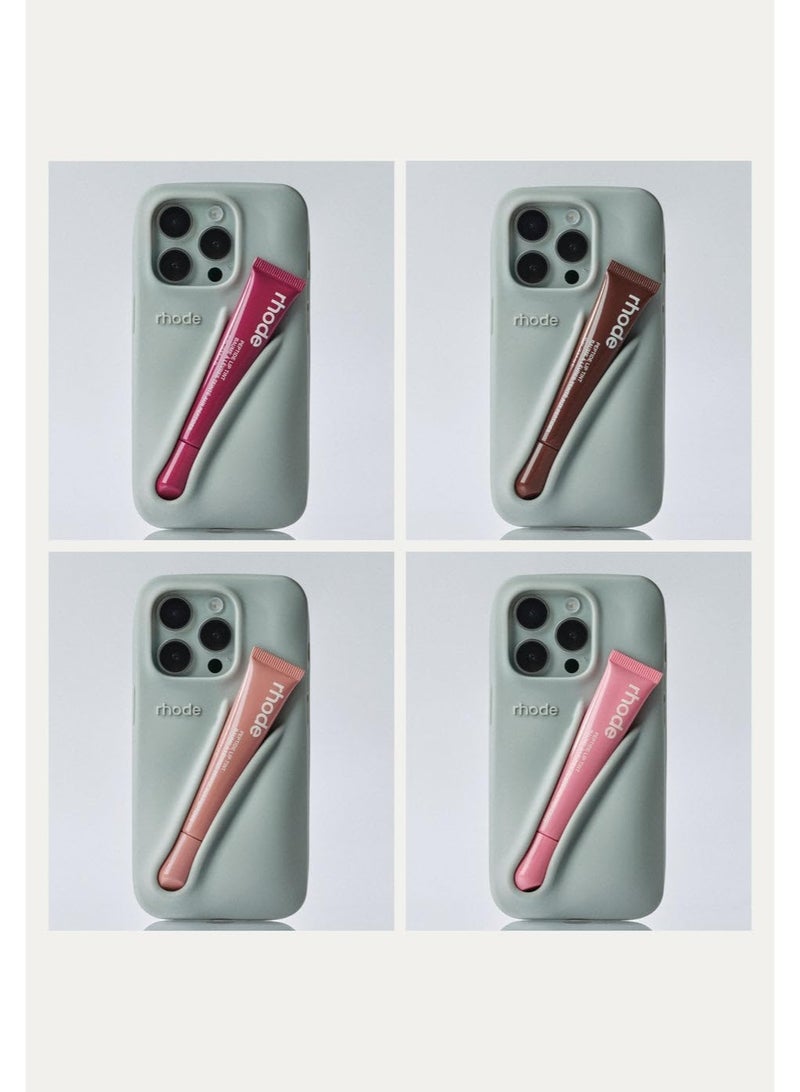 Rhode Iphone 16 Pro  phone Case Covar Lip Balm Holder in Original Package Muiti Functional Phone Case With Stylish Silicone Travel Bag - Image 3