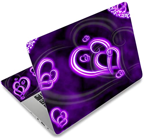 ICOLOR Purple Hearts Fashion 11.6 12.1 13 13.3 14 15 15.4 15.6 inches Netbook Laptop Skin Sticker Cover Reusable Protector for 11.6-15.6 Inch Chromebook Skin - Image 1