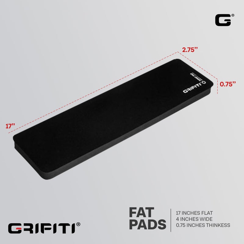 GRIFITI Fat Wrist Pad 17" x 2.75" x 0.75" Inches Wrists Rest for Standard Computer Keyboards Ergonomic Hand Pads Support Full Length Carpal Tunnel Resting Keyboard Rests Typing & Gaming Accessories - Image 2
