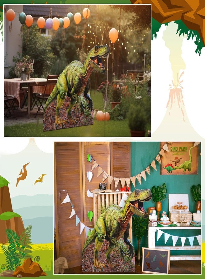 Colingmill 4 ft Life Size Dinosaur Cardboard Standup Cutout Dinosaur Birthday Party Decorations Tyrannosaurus Photo Props PVC Cutout Jurassic Theme Party Photo Props for Animal Jurassic Theme Supplies - Image 5