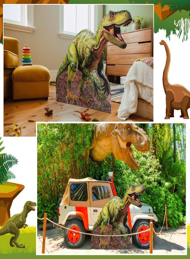 Colingmill 4 ft Life Size Dinosaur Cardboard Standup Cutout Dinosaur Birthday Party Decorations Tyrannosaurus Photo Props PVC Cutout Jurassic Theme Party Photo Props for Animal Jurassic Theme Supplies - Image 4