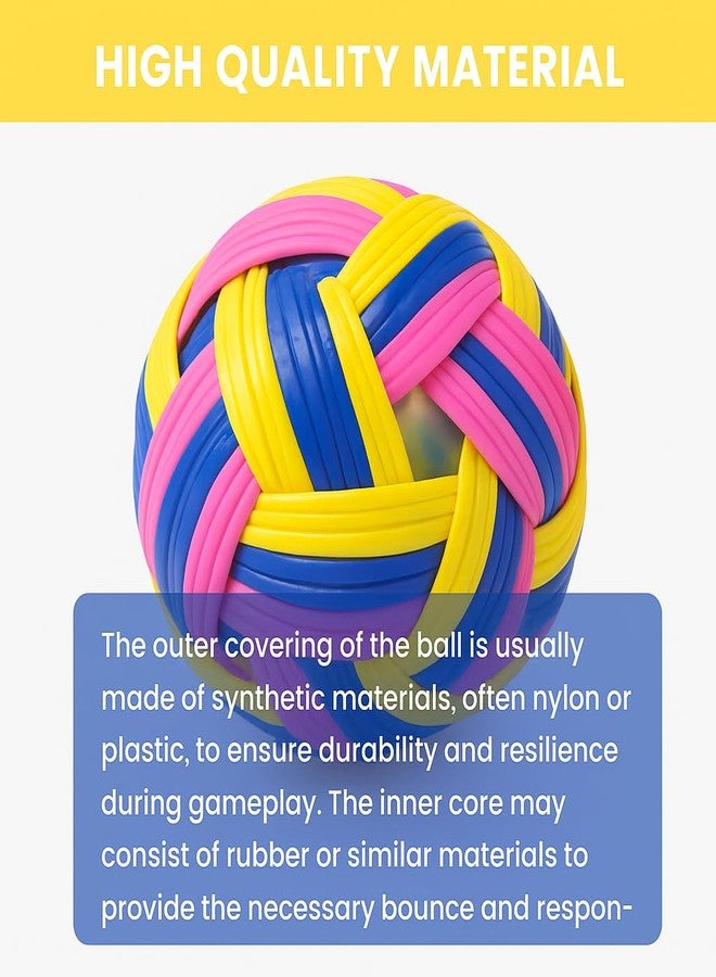 VAYINATO Sepak Takraw Competition Ball (Multi Color) Imported from Thailand | Kick Volleyball Training & Tournament Ball | Durable Woven Design | Growing Sport in India - Image 5