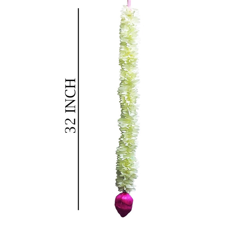 AWANI TRENDS AWANI TRENDS Handmade Artificial Flower Gajra with Lotus Wall and Door Hanging Home Decor Diwali Decor Festival Decor Pooja Room Decoration ItemsSet of 6  - Image 5