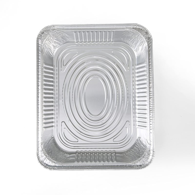Glad Disposable Half Size Aluminum Steam Pans, Deep Heavy Duty Foil Pans for Steaming, Baking, Roasting, Meal Prep, Catering & Freezer Storage, 12.5 x 10.25 x 2.5 Inch, 2 Count - Image 5