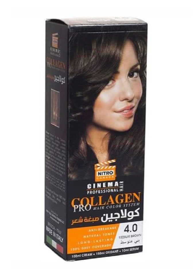 NITRO CANADA COLLAGEN HAIR COLOR--MEDIUM BROWN (4.00)