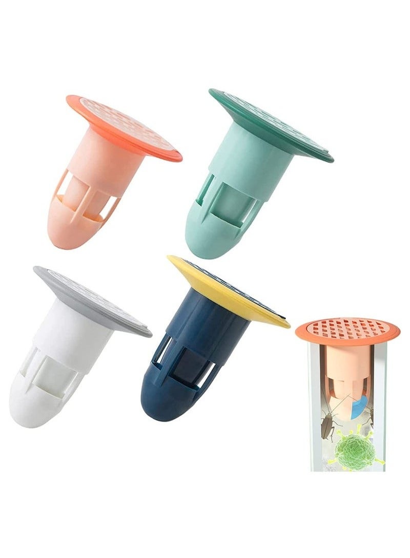 Arabest Floor Drain Core 4 Pack Silicone Floor Drain Core Plug Shower Waste Water Drainer Bathroom Insect Proof Floor Drain Core for Toilet Underwater Waterway - Image 1