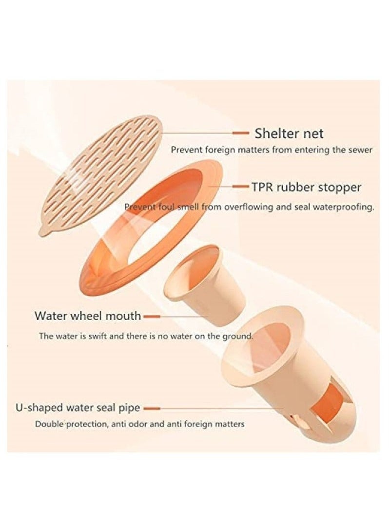 Arabest Floor Drain Core 4 Pack Silicone Floor Drain Core Plug Shower Waste Water Drainer Bathroom Insect Proof Floor Drain Core for Toilet Underwater Waterway - Image 4