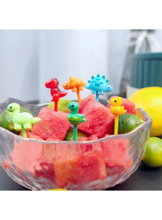 Beni Dinosaur Fruit Picks 6 Pcs Food Bento For Kids Lunch Box Accessories Animal Pastry Tooth Pick Cutlery Fork Mini Forks Decor Flatware Party Supplies - Image 3