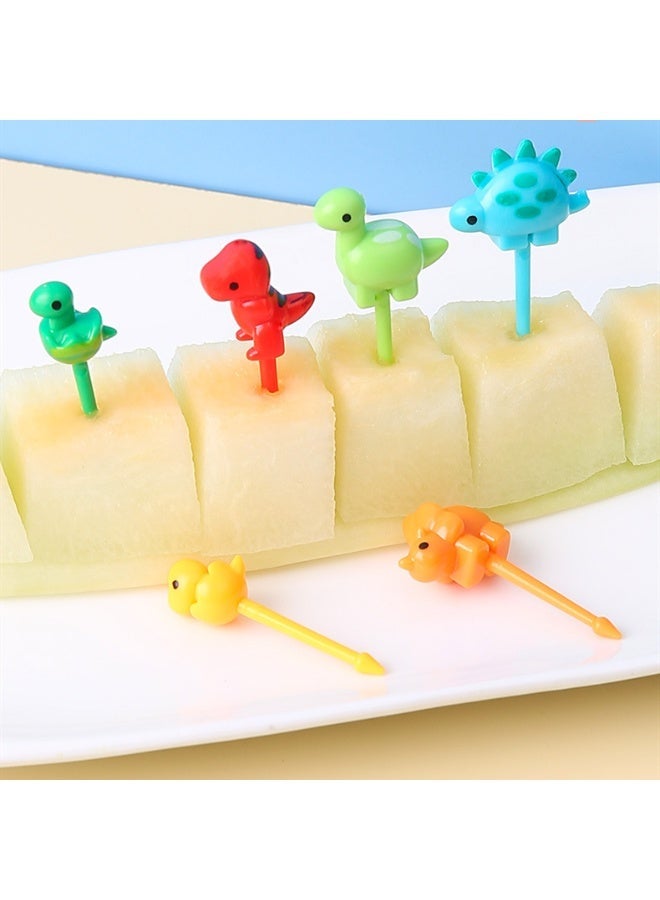 Beni Dinosaur Fruit Picks 6 Pcs Food Bento For Kids Lunch Box Accessories Animal Pastry Tooth Pick Cutlery Fork Mini Forks Decor Flatware Party Supplies - Image 2