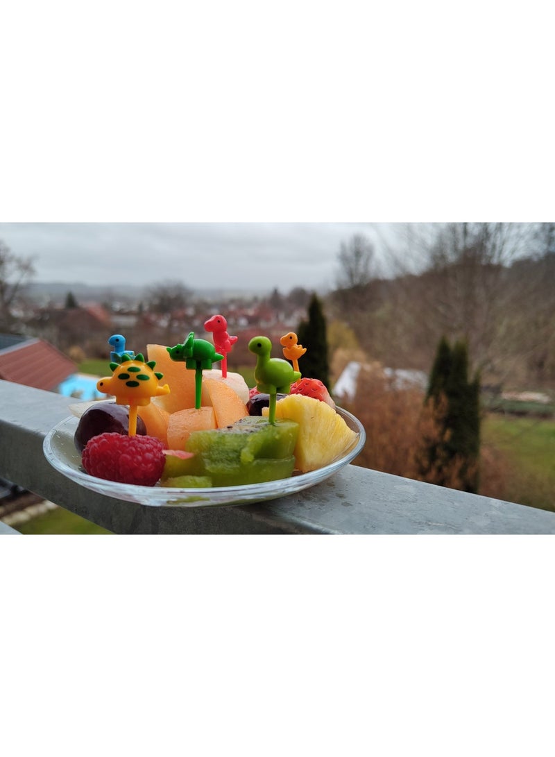 Beni Dinosaur Fruit Picks 6 Pcs Food Bento For Kids Lunch Box Accessories Animal Pastry Tooth Pick Cutlery Fork Mini Forks Decor Flatware Party Supplies - Image 4