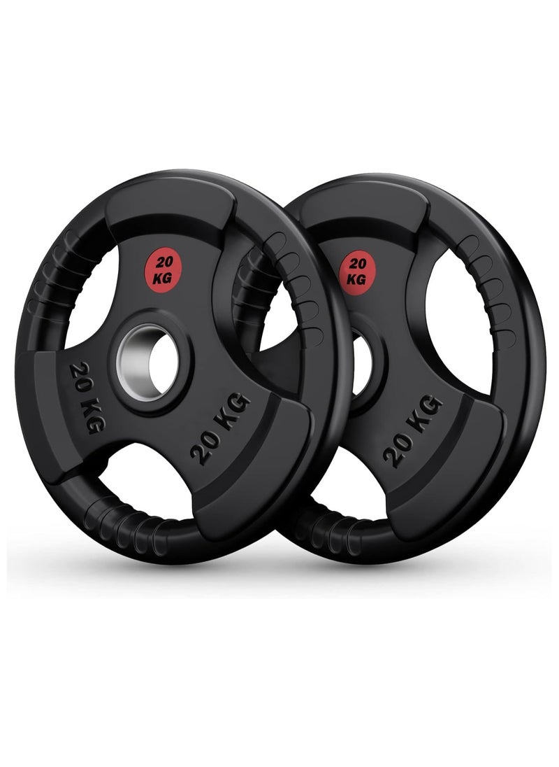 COMMANDO Pair of Olympic Weight Plates, 2 Pieces, 20 Kilograms  - Image 1
