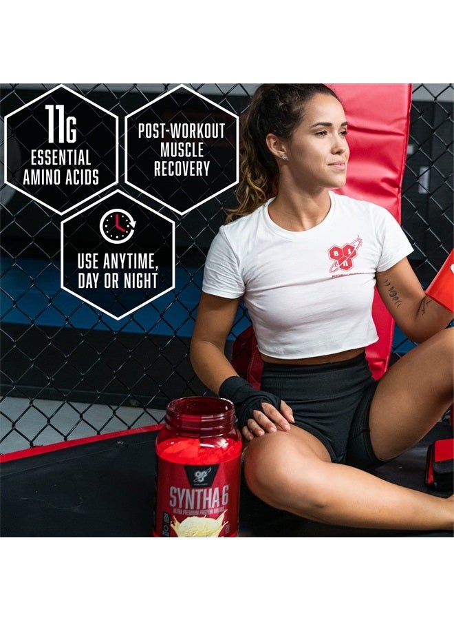 BSN SYNTHA-6 Edge Protein Powder, Strawberry Protein Powder with Hydrolyzed Whey, Micellar Casein, Milk Protein Isolate, Low Sugar, 24g Protein, Strawberry Milkshake, 28 Servings - Image 5