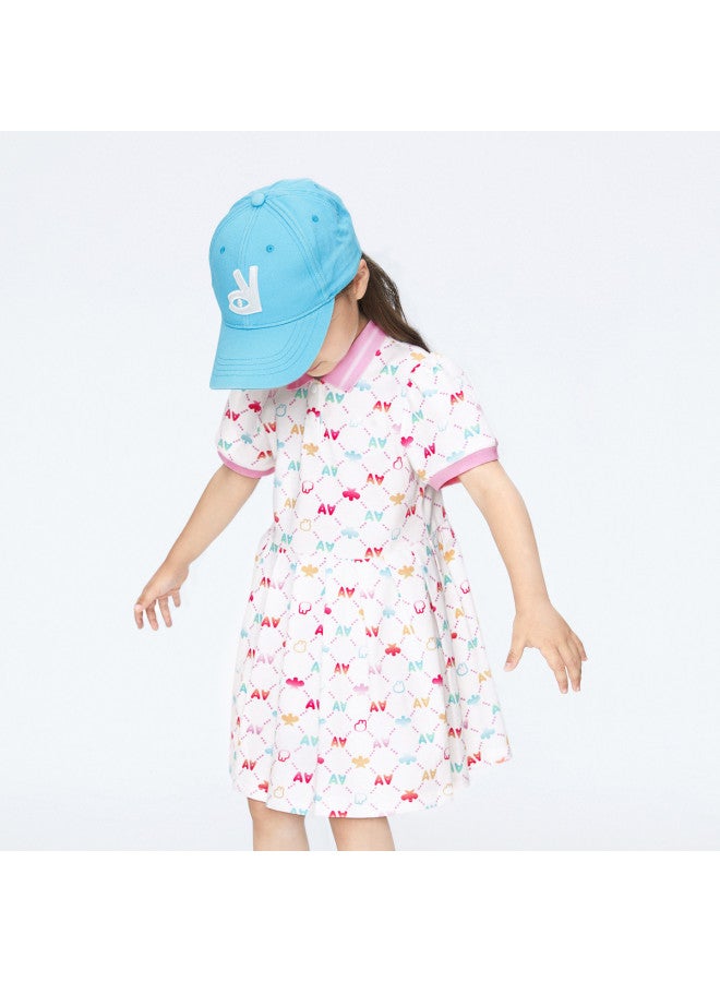 Annil فستان قصير الأكمام للفتيات - فستان بولو جديد صيفي يمتص الرطوبة وقابل للتنفس بطباعة شاملة - Image 4