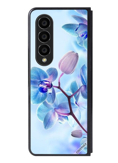 Protective Case Cover For Samsung Galaxy Z Fold 4 Orchid Flowers