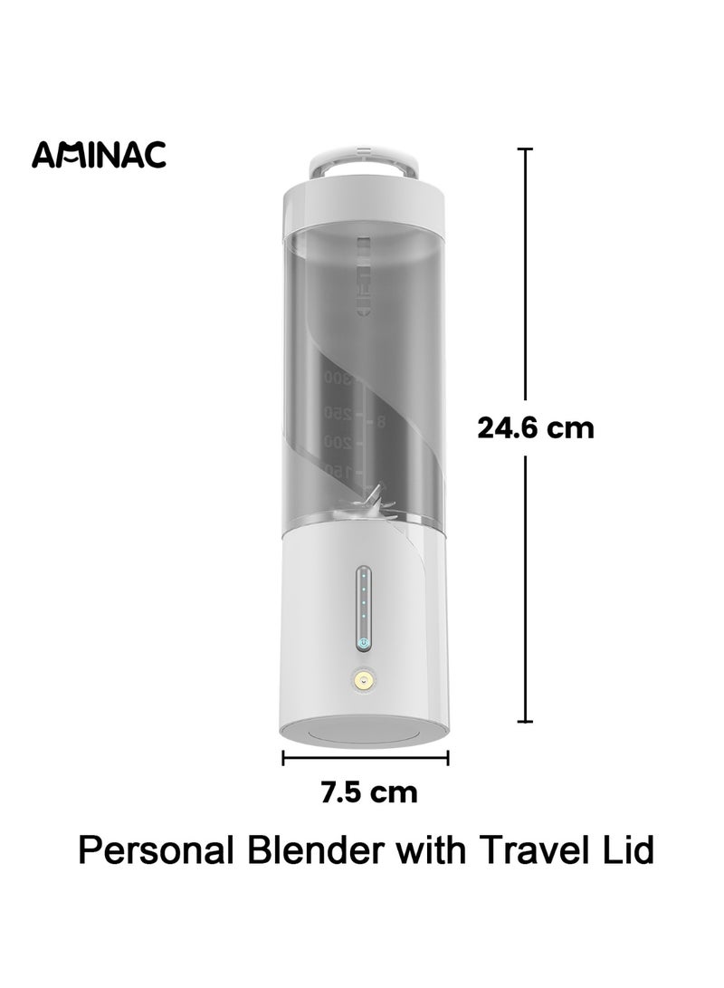 AMINAC Portable Blender, Cordless Blender for Shakes and Smoothies with 16 Oz Cup and Leakproof Lid, Durable Stainless Steel Blades for Powerful Blending Performance, Magnetic Rechargeable, White - Image 2