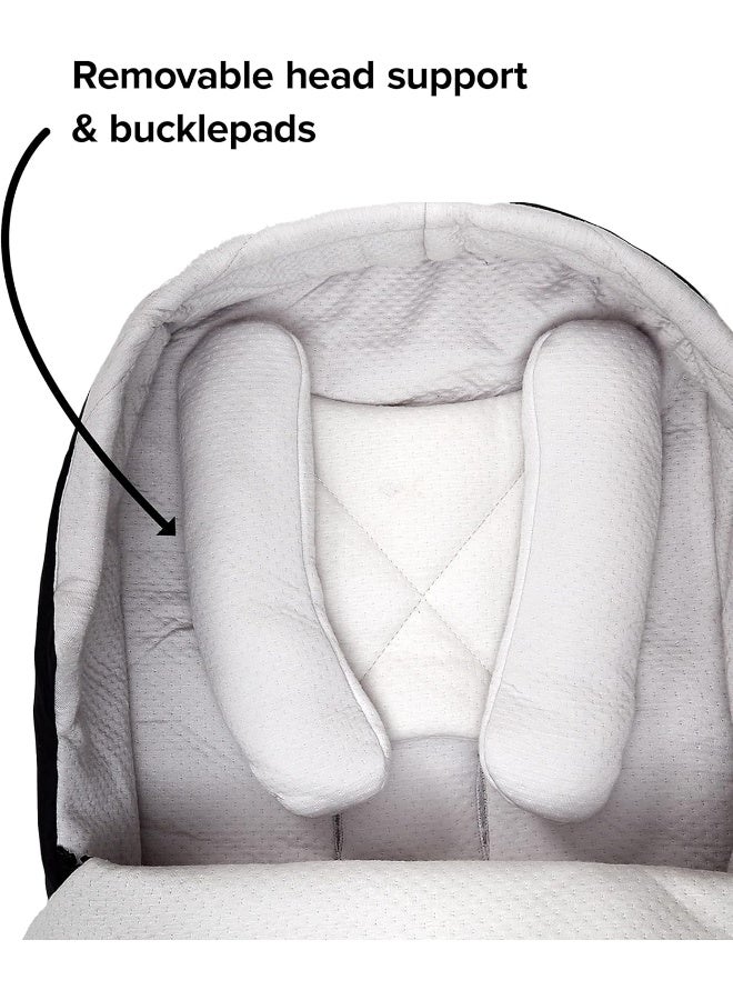 Diono Newborn Pod Breathable Cocoon for Infants, Black Midnight - Image 5