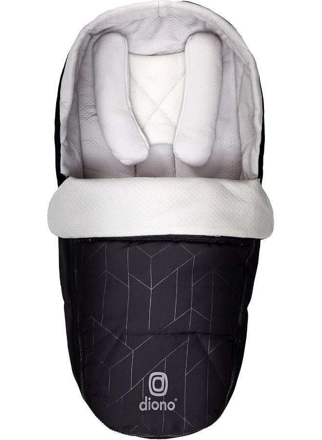 Diono Newborn Pod Breathable Cocoon for Infants, Black Midnight - Image 1