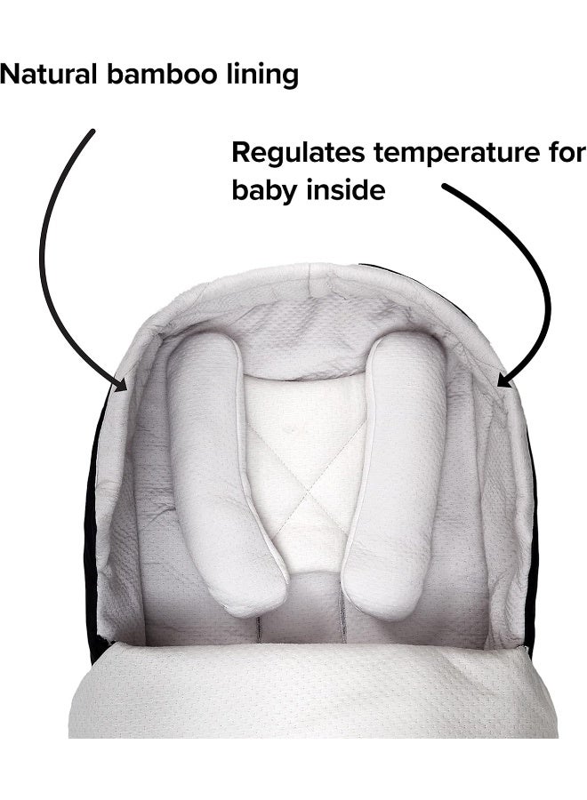 Diono Newborn Pod Breathable Cocoon for Infants, Black Midnight - Image 4