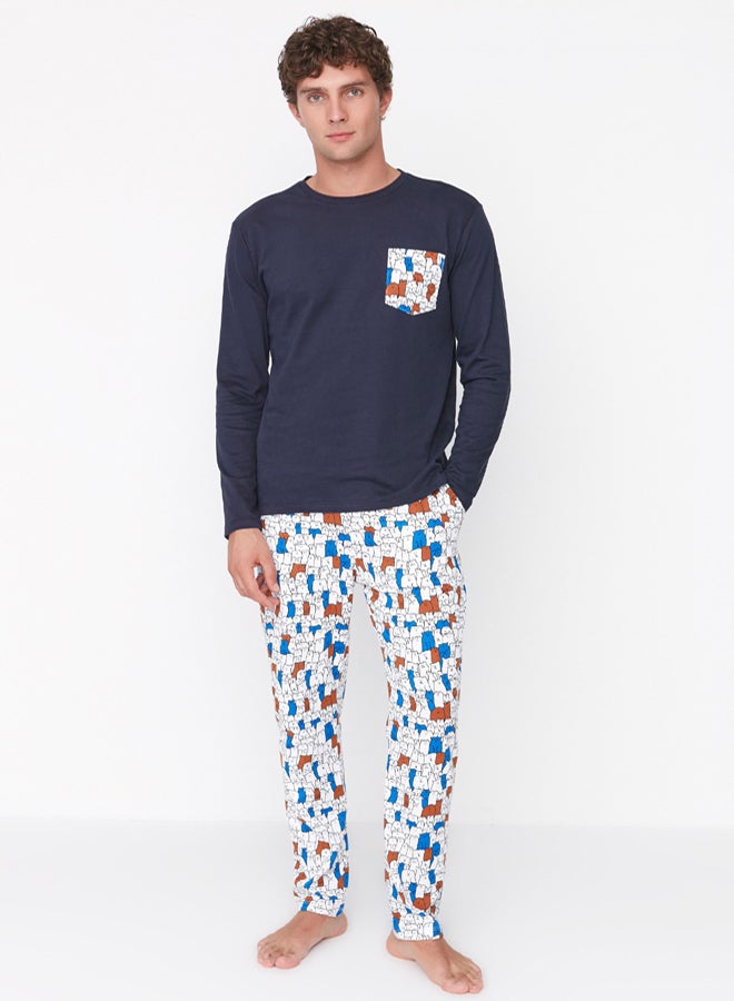trendyol Multicolored Regular Fit Printed Pajama Set TMNAW22PT1072 - Image 1