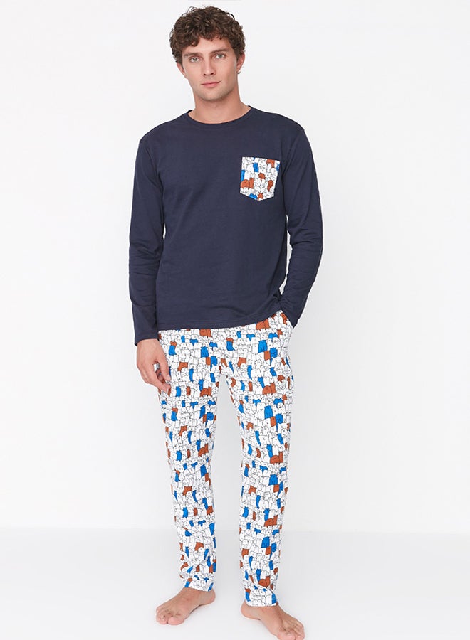 trendyol Multicolored Regular Fit Printed Pajama Set TMNAW22PT1072 - Image 1