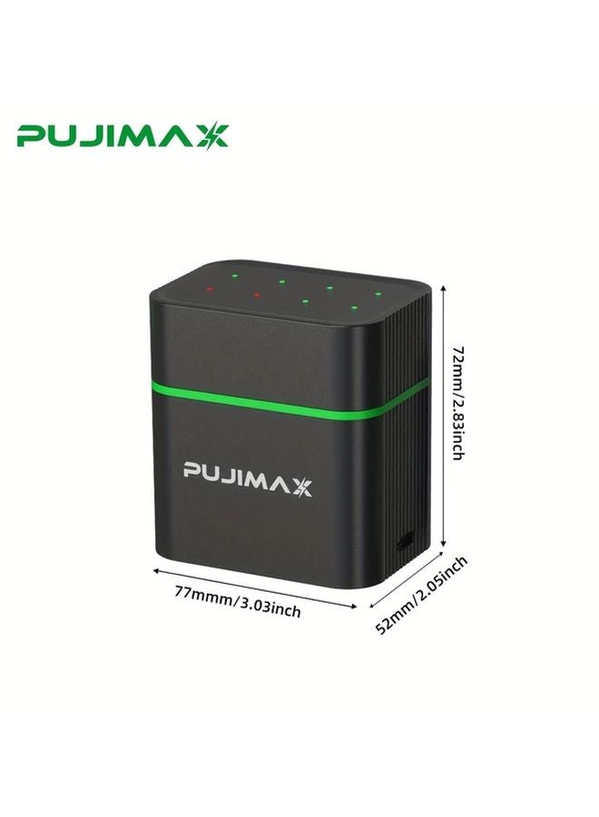 Pujimax 8 فتحة شاحن بطارية ليثيوم 5 فولت 4 AA بقوة 4255 ملي واط/ساعة 4 AAA بقوة 1100 ملي واط/ساعة شحن سريع إيقاف تلقائي - Image 4