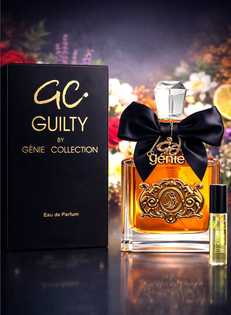 Genie Collection Luxury Perfume for Women Genie Collection Guilty No. 8833 85ml | Long Lasting Women Perfume with Sweet Vanilla, Tuberose, Woody and Floral Notes | Eau De Parfum for Women with Free 5ml Travel Bottle - Image 2