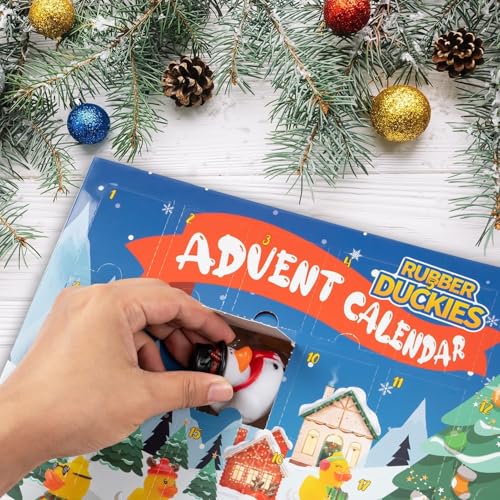 OOINQQ 2025 Advent Calendar Christmas Ducks - 24pcs Rubber Duck Advent Calendar 24 Days of Christmas Countdown Toys for Xmas Party Favors Kids Toddlers - Image 5
