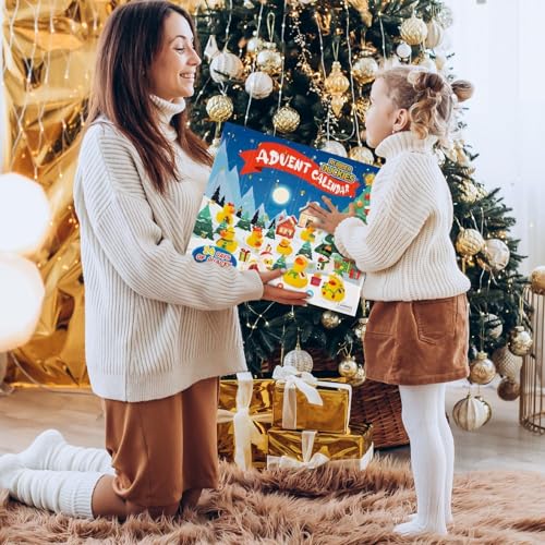 OOINQQ 2025 Advent Calendar Christmas Ducks - 24pcs Rubber Duck Advent Calendar 24 Days of Christmas Countdown Toys for Xmas Party Favors Kids Toddlers - Image 2