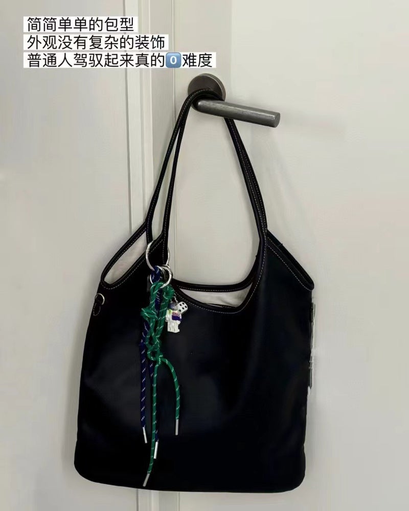 1 x 5 pcs Ivy New Hobo Tote Bag Versatile Commuter Bag Soft Genuine Cow Leather Single Shoulder Handbag Neutral Minimalist Style Black 
