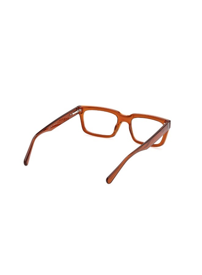 GUESS Gu8253 Rectangular Injected Frames For Unisex Size 53, Shiny Light Brown - Image 5