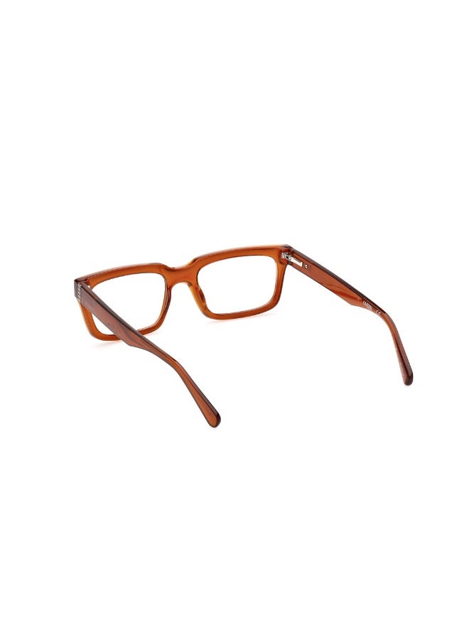 GUESS Gu8253 Rectangular Injected Frames For Unisex Size 53, Shiny Light Brown - Image 3