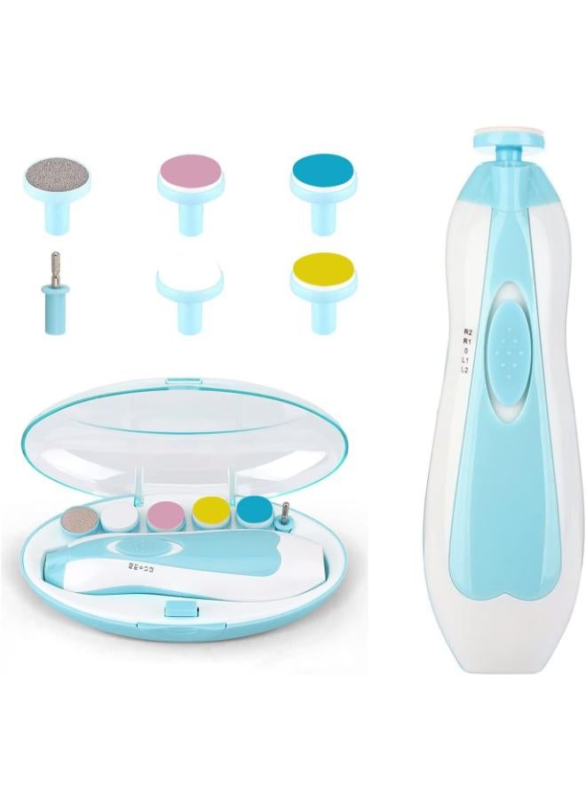 ALMEKAQUZ Baby Nail Trimmer Electrically safe Baby nail clippers, Newborn and Kids Nail Kit, also available for adults (blue)