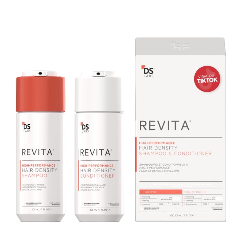 DS Laboratories Revita Shampoo and Conditioner Set - Hair Growth Shampoo and Conditioner, Hair Thickening Shampoo and Conditioner for Fine Hair, DHT Blocker Hair Loss Treatments for Women & Men - Image 1