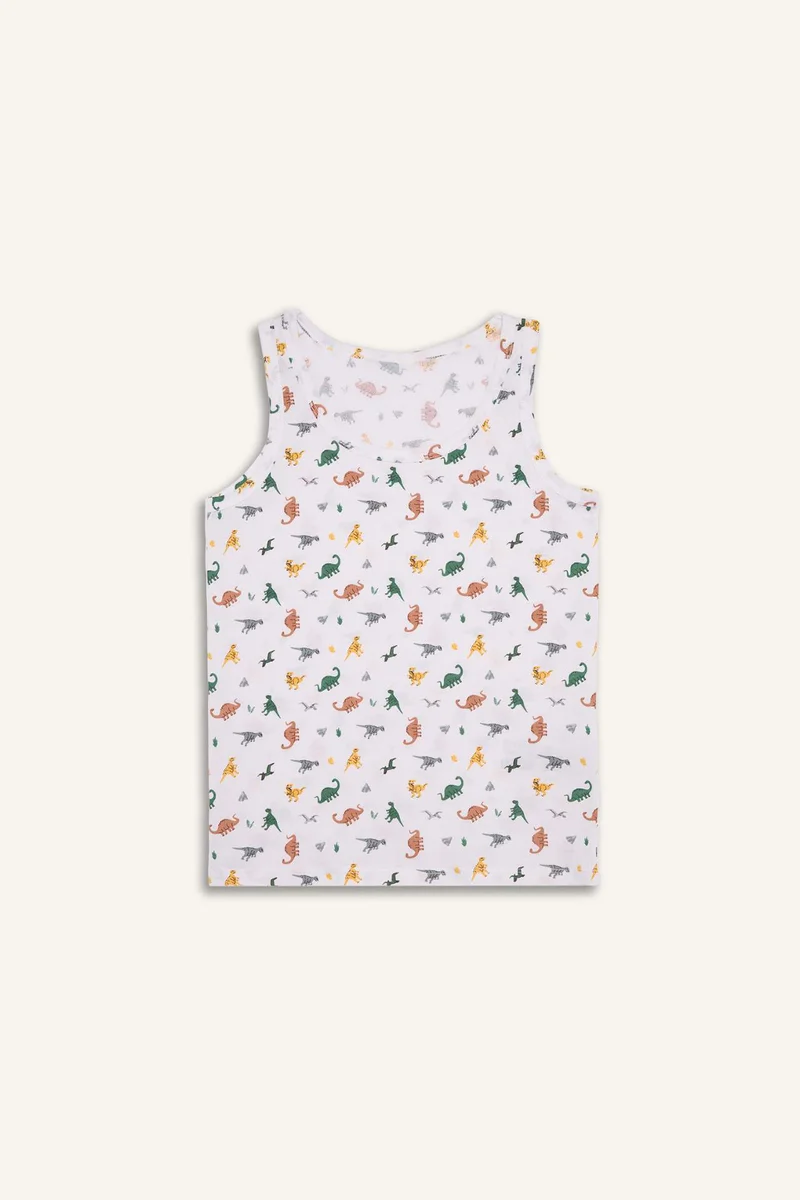 DeFacto Boy 100% Cotton Patterned 2 Piece Undershirts