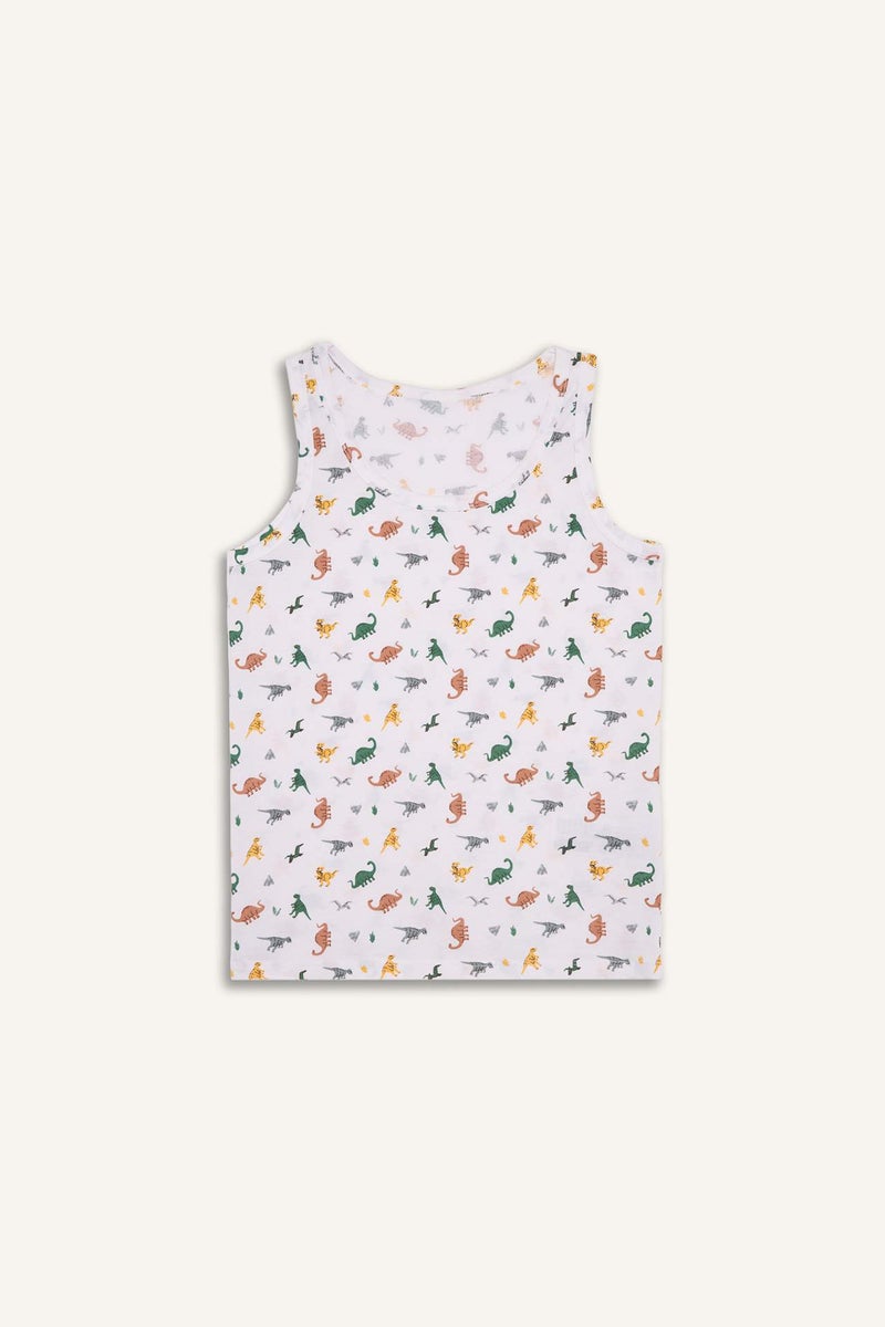 DeFacto Boy 100% Cotton Patterned 2 Piece Undershirts - Image 1