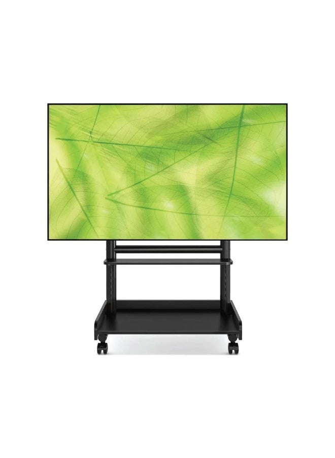 ارفايفر عربة شاشة متحركة متينة بعجلات دوارة قابلة للقفل لشاشات LCD وLED وOLED والذكية بحجم 40–86 بوصة – حامل أرضي قابل لتعديل الارتفاع مع رف AV، يدعم حتى 68 كجم - Image 1