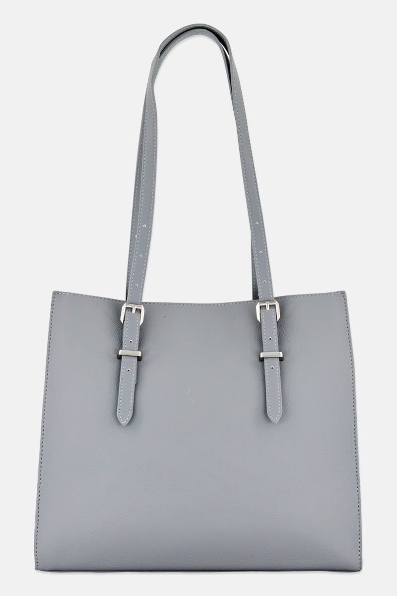 Kathy Ireland Women Brand Logo Handbag, Grey - Image 1