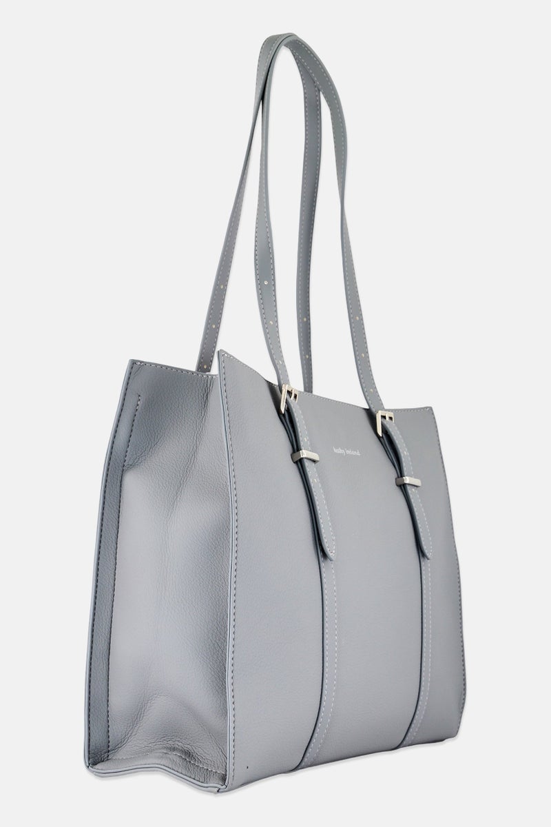 Kathy Ireland Women Brand Logo Handbag, Grey - Image 3