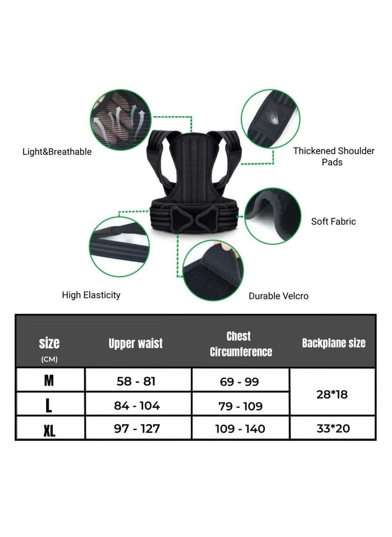 Y&D - Back Brace,Posture Corrector for Men Women Kids Upper, Improve Posture, Relieve Pain Upper and Lower Pain,Adjustable, Breathable (X-Large) - Image 1