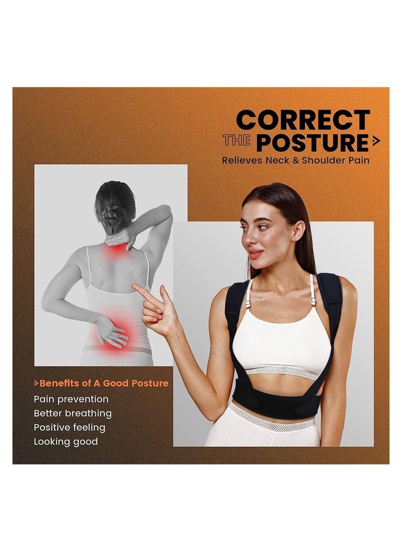 Y&D - Back Brace,Posture Corrector for Men Women Kids Upper, Improve Posture, Relieve Pain Upper and Lower Pain,Adjustable, Breathable (X-Large) - Image 1