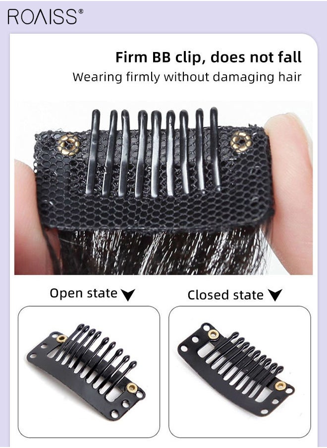 roaiss Women's V-Shaped Long Hair Extension One Piece Hair Extensions Hair Volume Increase Fluffy Big Wave Curly Hair Wig Heat Resistant Synthetic Hairpiece with 5 Clips for Women Daily Use  - Image 5