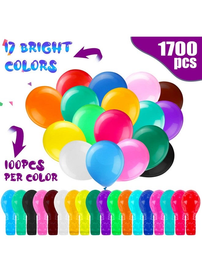 Yahenda 1700 Pcs 12 Inches Assorted balloons, Colorful Rainbow Latex Balloons for Party Birthday Baby Shower Supplies Arch Garland Decor - Image 3