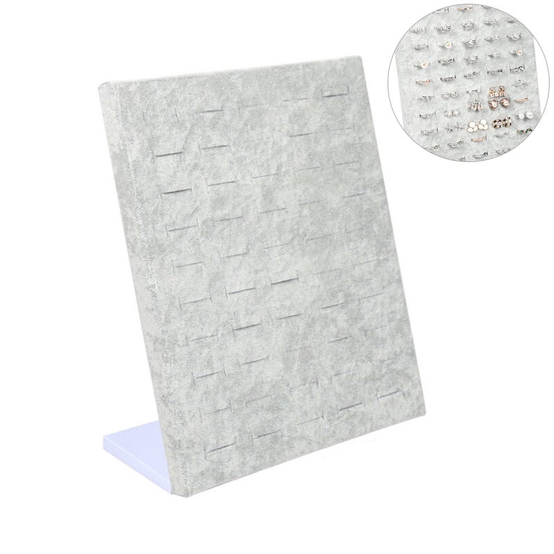 50 Slots Display Board Finger Showing Stand Organizer Holder (Grey) - Image 1