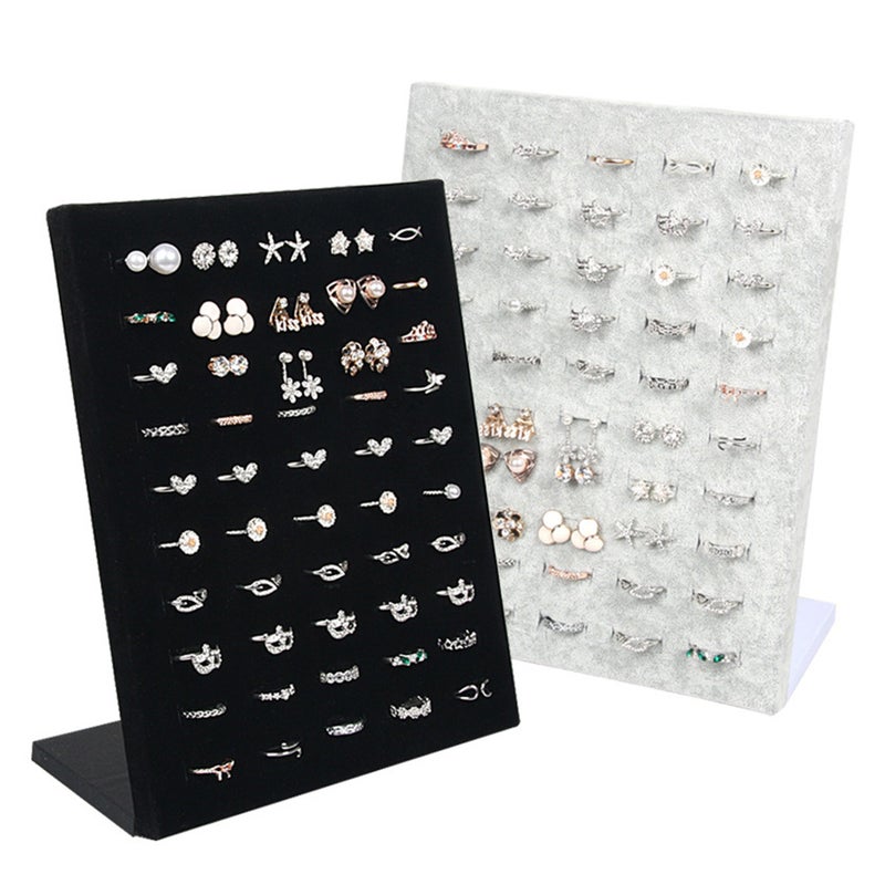 50 Slots Display Board Finger Showing Stand Organizer Holder (Grey) - Image 2