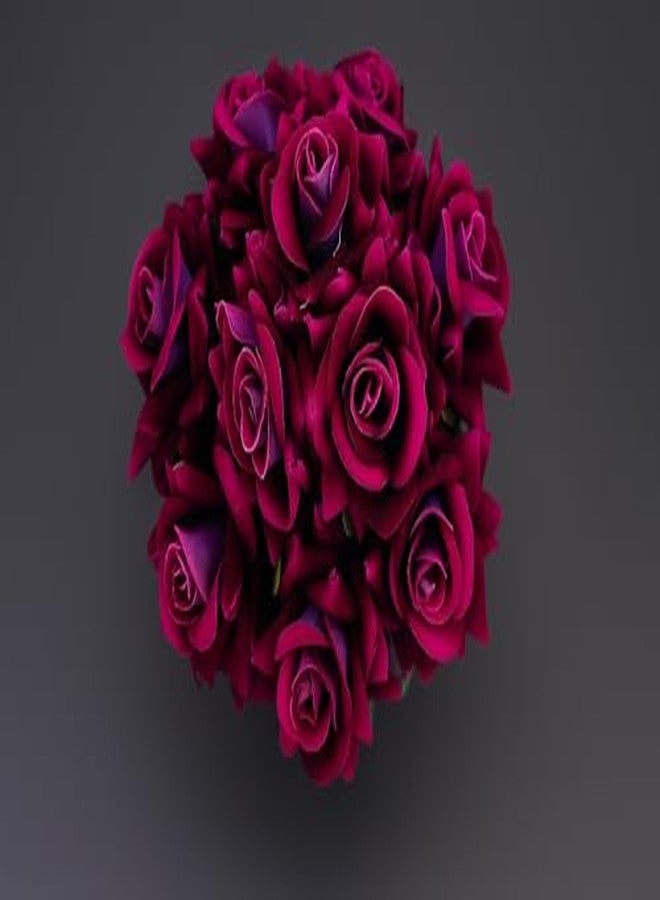 بلوشيا مجموعة بلوشيا من قطعة واحدة من إكسسوارات الشعر الجميلة على شكل كعكة زفاف (دارك راني) مع زهور غاجرا للنساء - Image 2