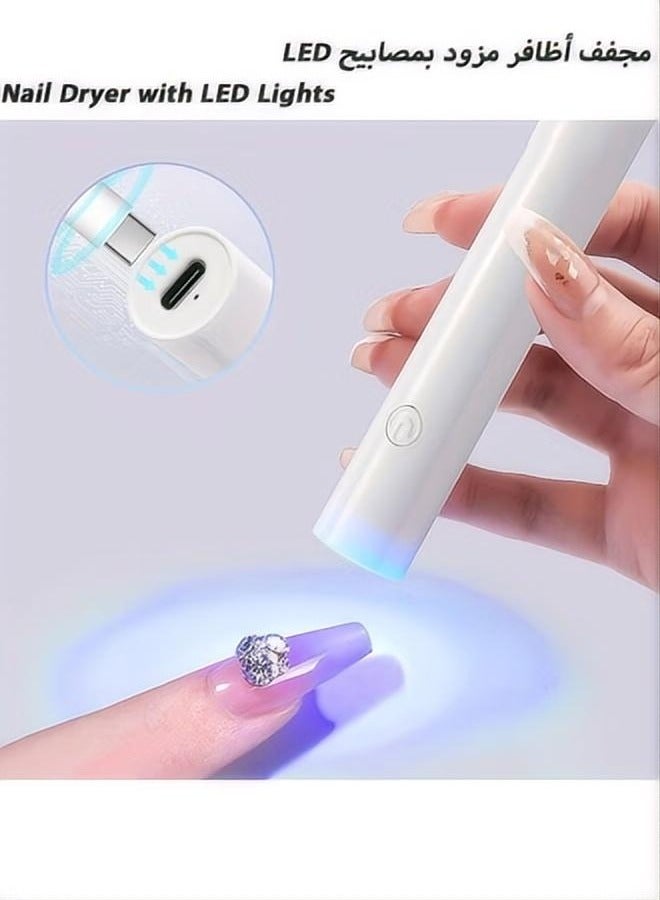 Wireless Handheld UV Light For Gel Nails, Mini Nail Dryer, Portable Gel Polish Curing Lamp, Perfect Gift for Girls - Image 1